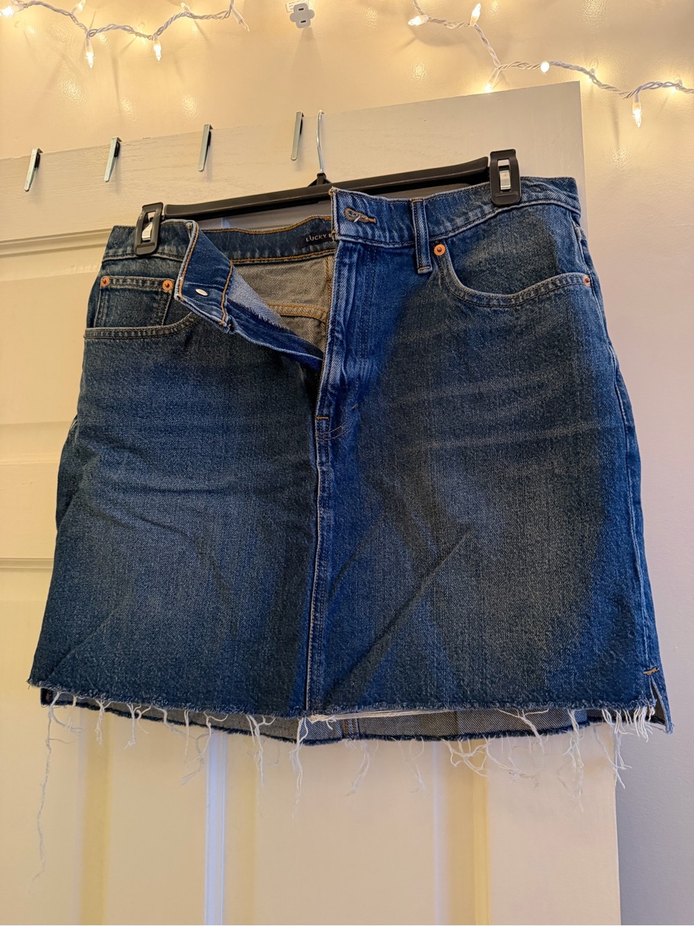 Lucky Brand Dark Blue Denim Mini Skirt